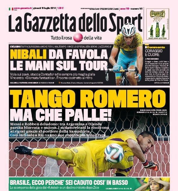 La prima pagina della