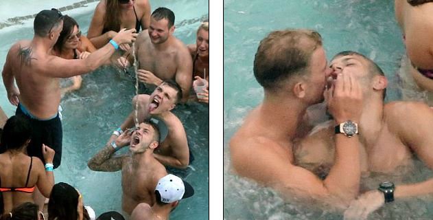Hart e Wilshere si passano da bere tramite la bocca